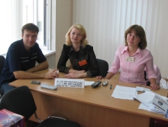Ігор Качан, Світлана Білоконь, Олена Крушинська. Вересень 2005, під час конференції AC&CA-2005